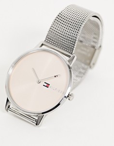 Серебристые часы с сетчатым браслетом Tommy Hilfiger 1781970 Alex-Серебряный