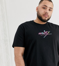 Свободная футболка с вышивкой ASOS DESIGN x glaad& Plus-Черный