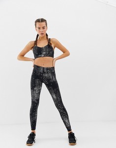 Леггинсы с принтом Reebok Training Constellation-Мульти