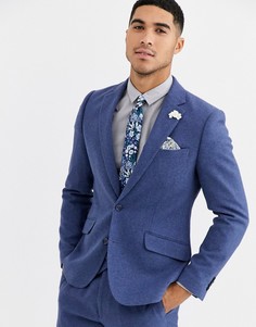 Приталенный пиджак с добавлением шерсти Gianni Feraud Winter Wedding-Синий