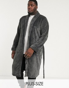 Флисовый халат French Connection Plus-Серый