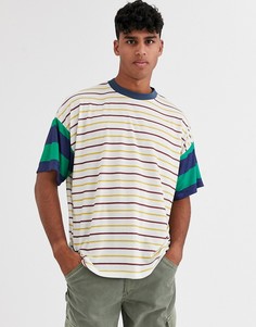 Oversize-футболка из органического хлопка в полоску ASOS DESIGN-Мульти