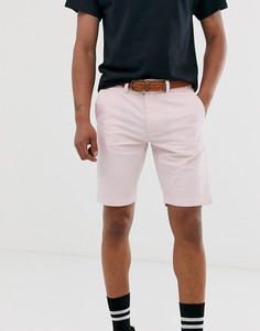 Розовые оксфордские шорты с ремнем Burton Menswear-Розовый