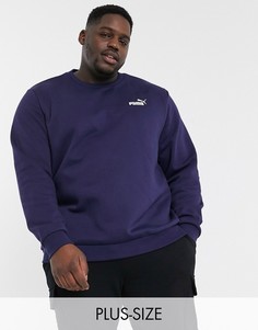 Темно-синий свитшот с логотипом Puma Plus Essentials