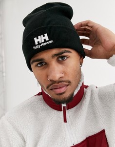 Черная шапка-бини с логотипом Helly Hansen-Черный