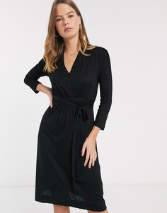 Платье с поясом French Connection-Черный