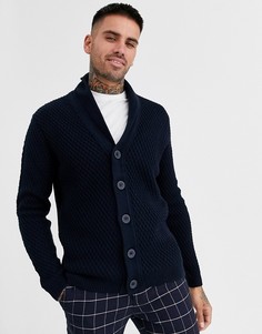 Темно-синий трикотажный кардиган ASOS DESIGN