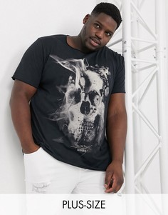 Черная футболка с принтом черепа Jack & Jones Originals-Черный
