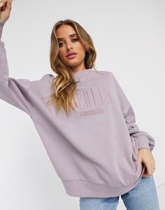 Свободный свитшот с вышивкой \"Berlin\" ASOS DESIGN-Розовый