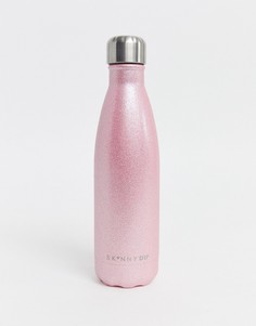 Розовая бутылка для воды с блестками Skinnydip-Розовый