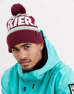 Красная шапка-бини с помпоном Planks-Красный