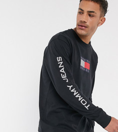 Черный лонгслив с логотипом Tommy Jeans эксклюзивно для Asos