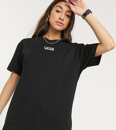 Черная oversize-футболка с логотипом на груди Vans эксклюзивно для ASOS-Черный
