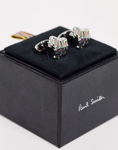 Серебристые запонки \"зебра\" Paul Smith-Серебряный