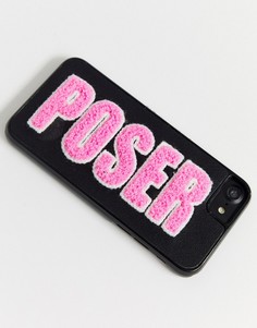 Чехол для iPhone 6/6S/7/8 с надписью \"poser\" Skinnydip-Черный