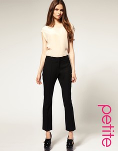 Расклешенные брюки длиной до щиколотки ASOS PETITE-Черный