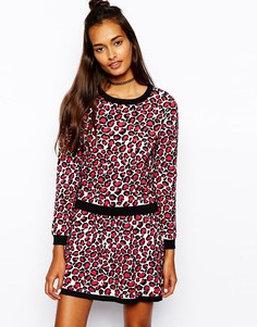 Джемпер с леопардовым принтом ASOS-Мульти
