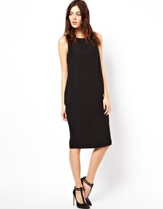 Цельнокройное платье миди ASOS-Черный