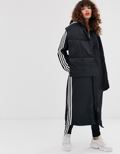 Черная дутая куртка adidas Originals-Черный