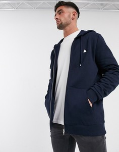 Темно-синий худи из органического хлопка на молнии ASOS DESIGN