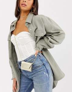 Сумка-кошелек со съемным ремешком-цепочкой ASOS DESIGN-Золотой