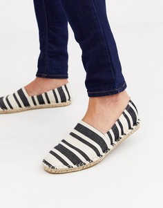 Эспадрильи в полоску ASOS DESIGN-Черный