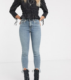 Выбеленные джинсы скинни Topshop Petite Jamie-Зеленый
