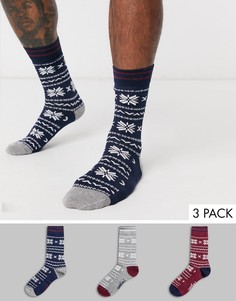 3 пары мужских носков с узором Фэйр-Айл Penguin-Мульти