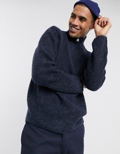 Темно-синий свитшот с молнией Weekday