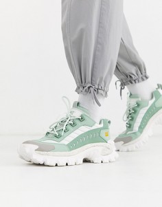 Зеленые кроссовки на массивной подошве Caterpillar unisex-Зеленый