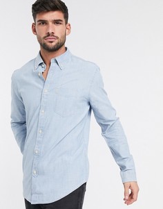 Рубашка зауженного кроя из ткани шамбре Ben Sherman-Синий
