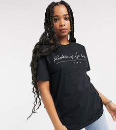 Футболка с принтом логотипа Reclaimed Vintage-Черный