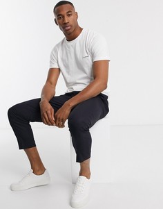 Белая футболка с логотипом на груди Selected Homme-Белый