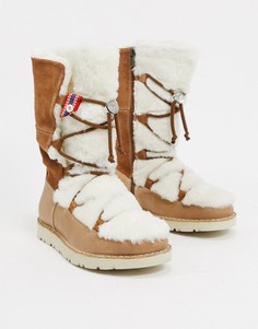 Бежевые зимние ботинки Birkenstock-Бежевый