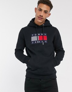 Худи черного цвета с логотипом на груди Tommy Jeans-Черный