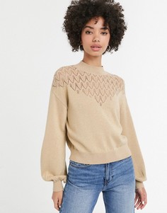 Золотистый короткий джемпер с блестками Monki-Золотой