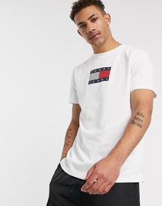 Белая футболка с логотипом на груди Tommy Jeans-Белый