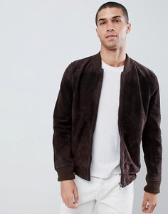 Замшевый бомбер Bellfield-Коричневый