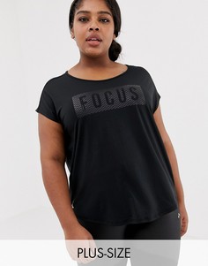 Спортивная футболка Only Play Curvy Plus-Черный
