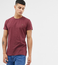 Бордовая меланжевая футболка узкого кроя с логотипом Farah Gloor эксклюзивно на ASOS-Красный