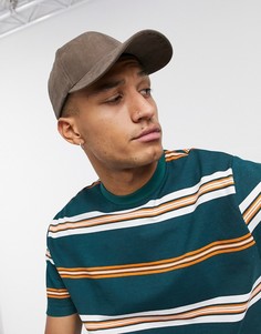 Коричневая хлопковая бейсболка ASOS DESIGN-Коричневый