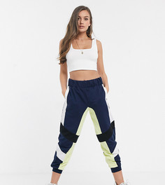 Джоггеры колор блок с декоративными пряжками ASOS DESIGN Petite-Мульти