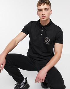 Футболка-поло с логотипом Love Moschino-Черный