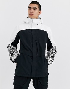 Черно-белая лыжная куртка Volcom TDS 2L-Мульти