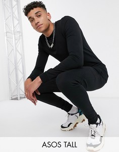 Черный облегающий спортивный костюм ASOS DESIGN Tall