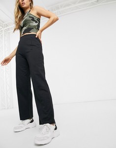 Прямые джоггеры из органического хлопка ASOS DESIGN-Черный