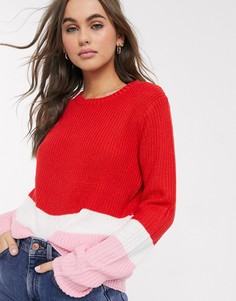 Джемпер в стиле колор блок Brave Soul-Мульти