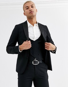 Приталенный пиджак от смокинга Devils Advocate-Черный