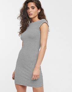 Облегающее платье с короткими рукавами Only-Черный