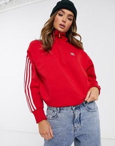 Красный свитшот с молнией adidas Originals Locked Up